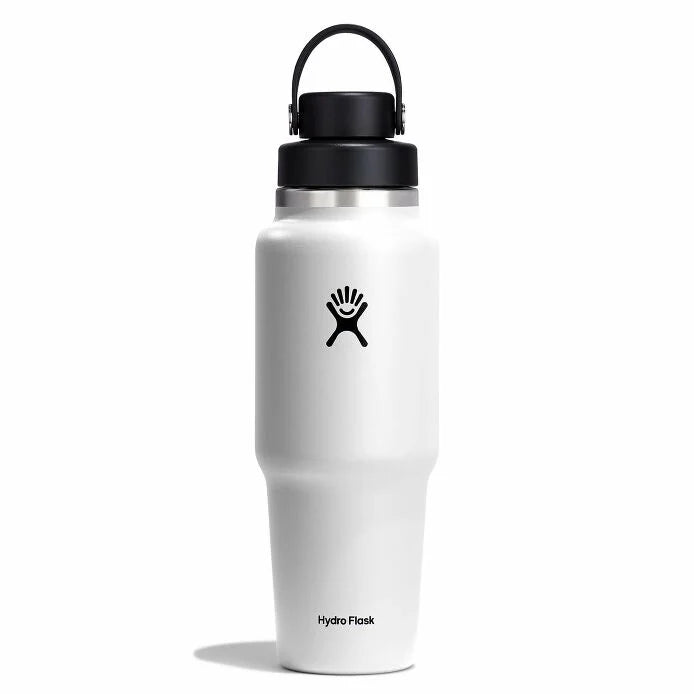 Wide Mouth Travel Bottle With Flex Chug Cap White 32oz