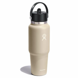 Wide Mouth Travel Bottle With Flex Straw Cap Oat 32oz