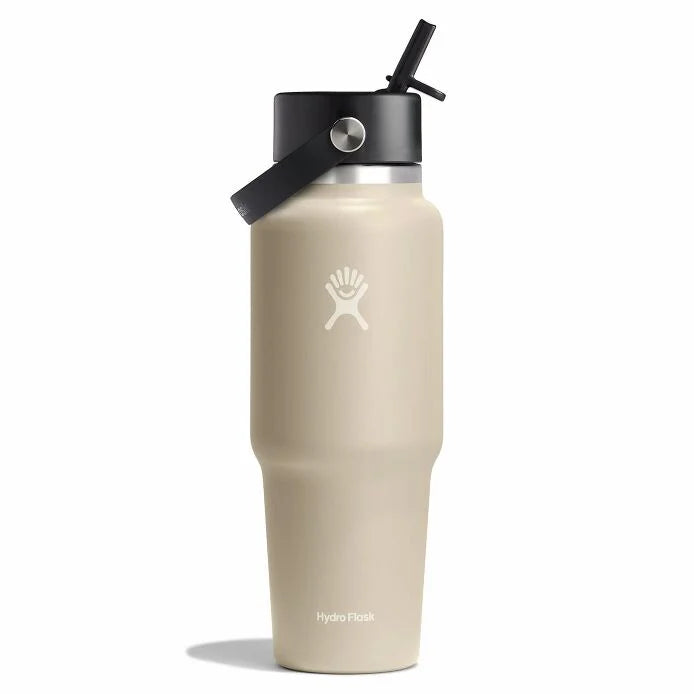 Wide Mouth Travel Bottle With Flex Straw Cap Oat 32oz