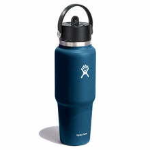 Load image into Gallery viewer, Wide Mouth Travel Bottle With Flex Straw Cap Indigo 32oz
